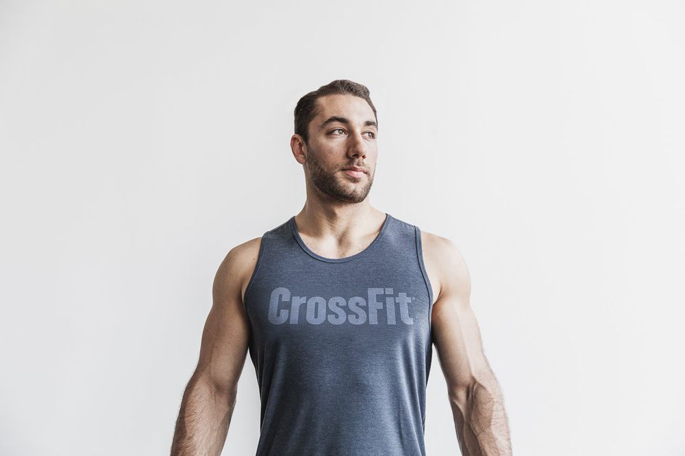 Débardeurs NOBULL Homme Bleu Marine - NOBULL Crossfit®,France (8740-DHLBI)